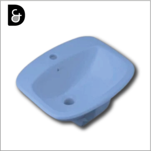 LAVABO AURORA 1H 4" 8" EMPOTRAR (AZUL CIELO, GAMUZA) 225