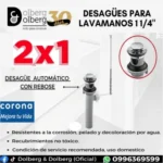 DESAGÜE AUTOMATICO ECO CR PARA LAVABO (2 X 1)