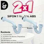 SIFÓN P 1 1/2″/1 1/4″ (2X1) PVC